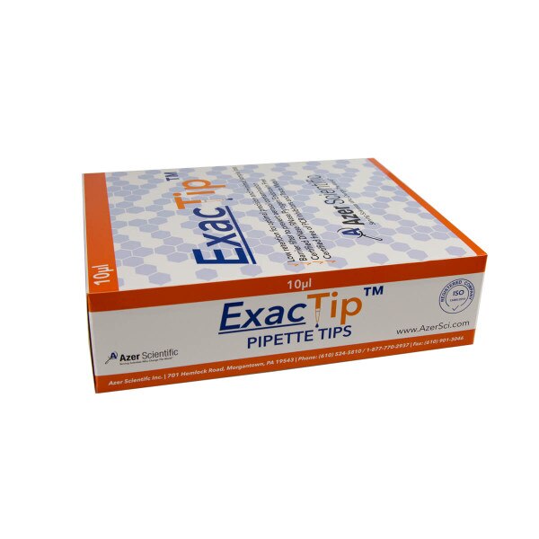 Pipet tips, 0.1 - 10ul, rack